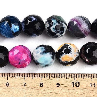 Dyed Natural Agate Beads Strands G-T141-01A-01-1