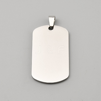 201 Stainless Steel Mirror Polished Finish Stamping Blank Tag Pendants STAS-WH0043-30P-1