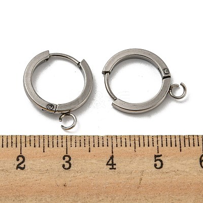 Tarnish Resistant 201 Stainless Steel Huggie Hoop Earrings Findings STAS-A167-01G-P-1