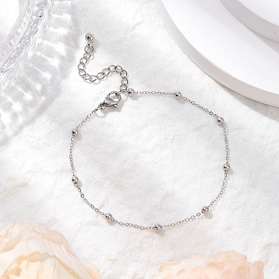 304 Stainless Steel Cable Chains Bracelets BJEW-JB11499-02-1