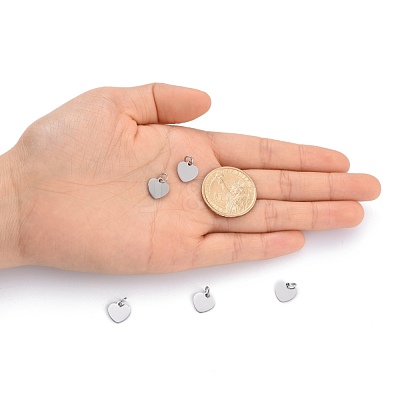 Tarnish Resistant 201 Stainless Steel Stamping Blank Tag Charms STAS-S105-T617-1-1