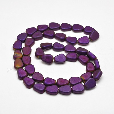Frosted Electroplate Glass Beads Strands EGLA-M003-M-1