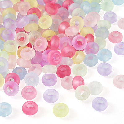 200Pcs Frosted Acrylic Beads FACR-TA0001-12-1