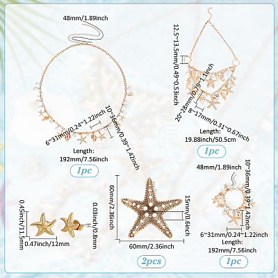 Ocean Theme Natural Shell Jewelry Sets SJEW-PH0001-20-1