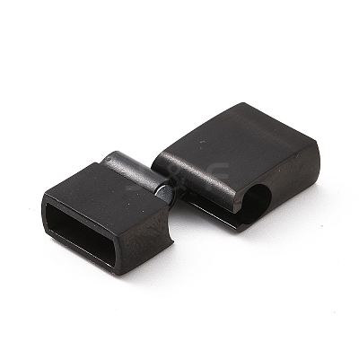 Ion Plating(IP) 304 Stainless Steel Rectangle Magnetic Clasps with Glue-in Ends X-STAS-E089-42B-A-1