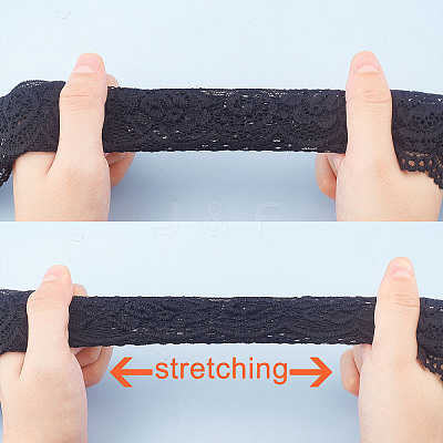 Elastic Lace Trim OCOR-WH0057-10B-1