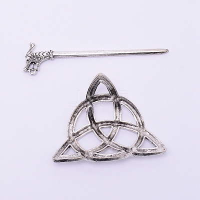 Tibetan Style Alloy Hair Forks OHAR-WH0016-35-1