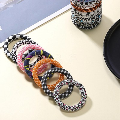 5Pcs Ring Food Grade Eco-Friendly Silicone Focal Beads JX894L-1