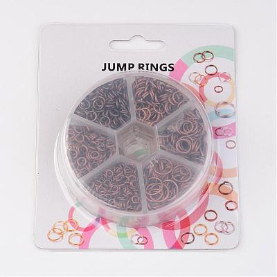 1 Box Brass Open Jump Rings KK-JP0008-R-NF-1