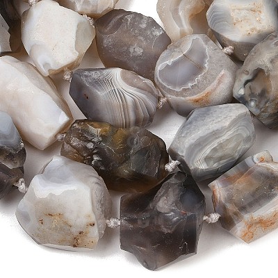 Raw Rough Natural Botswana Agate Beads Strands G-S396-04A-1