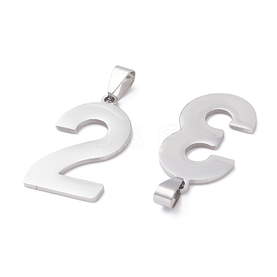 10Pcs 10 Style 201 Stainless Steel Pendants STAS-UN0024-98-1