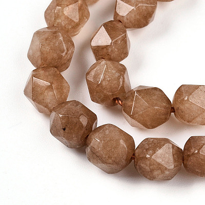 Dyed Natural White Jade Beads Strands G-T139-8mm-46Q-1