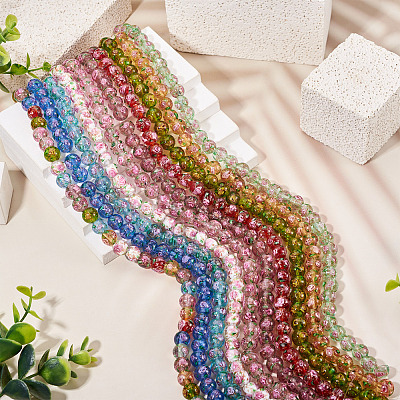 1 Strand Handmade Glod Sand Lampwork Beads Strands LAMP-TA0002-09H-1