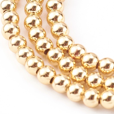 Round Brass Beaded Stretch Bracelets BJEW-JB05983-1