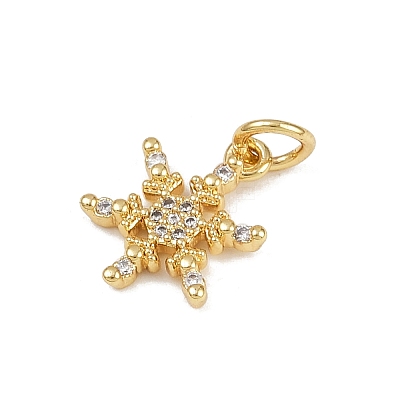 Brass Micro Pave Cubic Zirconia Charms LS-KK-H077-02G-04-1