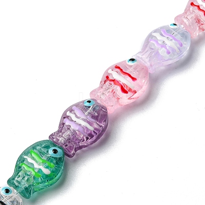 Transparent Glass Beads Strands LAMP-A154-04K-1
