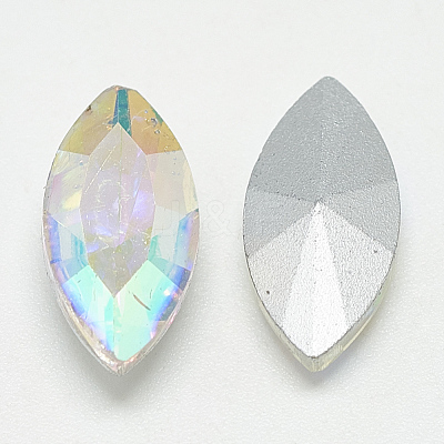 Pointed Back Glass Rhinestone Cabochons RGLA-T083-13x27mm-05-1