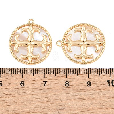 Brass & Natural Shell Pendants SH-CBA7BFE-02B-G-1