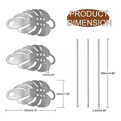 Alloy Hair Sticks OHAR-C006-02P-1