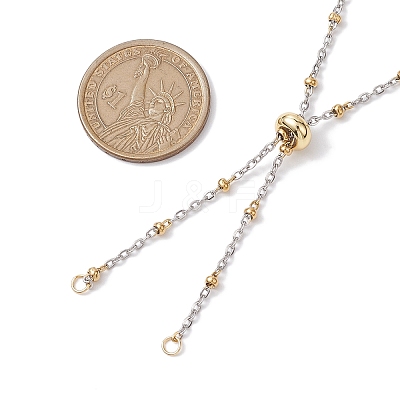 304 Stainless Steel Slider Necklace Makings AJEW-JB01288-02-1