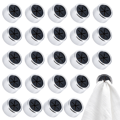 24Pcs Self-adhesive ABS Towel Storage Hook AJEW-GO0004-96-1