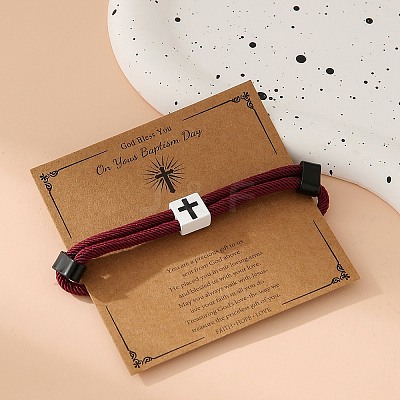 Alloy Rope String Bracelets for Woman Men PW-WG53D97-03-1