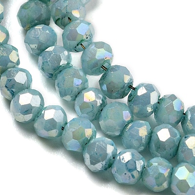 Opaque Baking Paint Glass Beads Strands DGLA-F002-03A-1