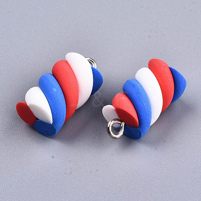 Handmade Polymer Clay Charms X-CLAY-T016-83I-1
