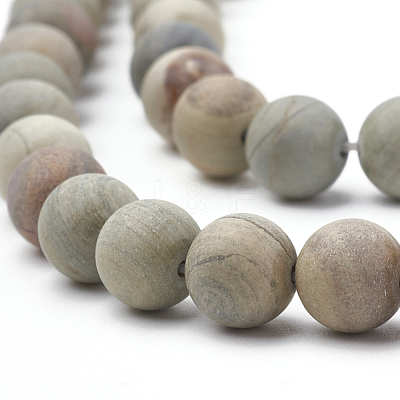 Natural Silver Leaf Jasper Beads Strands G-T106-236-1