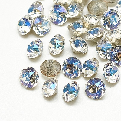 Pointed Back Glass Rhinestone Cabochons RGLA-T110-4mm-001MO-1