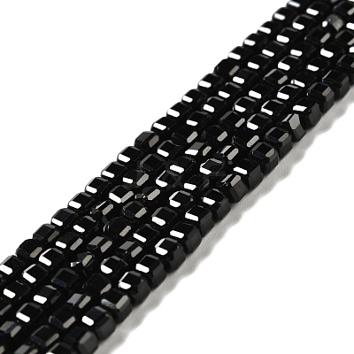Natural Black Spinel Beads Strands G-D467-A04-01-1