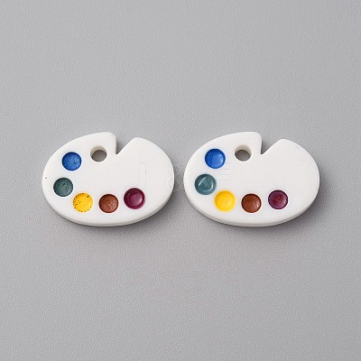 Study Theme Opaque Resin Cabochons RESI-WH0021-79-1