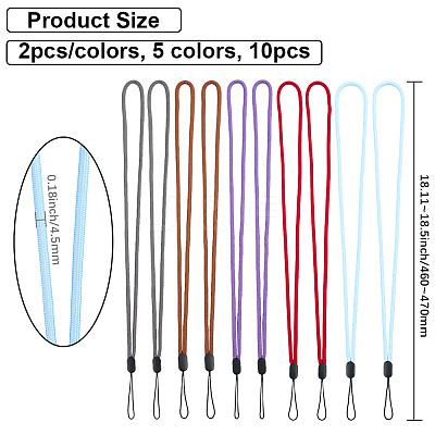 10Pcs Polyester Mobile Straps HJEW-GF0001-67B-1