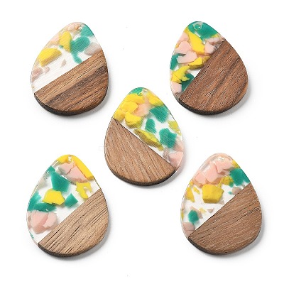 Resin and Walnut Pendants FIND-R051-04H-1