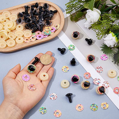 1 Bag Plastic Safety Craft Eye Sets DIY-FH0010-70A-1