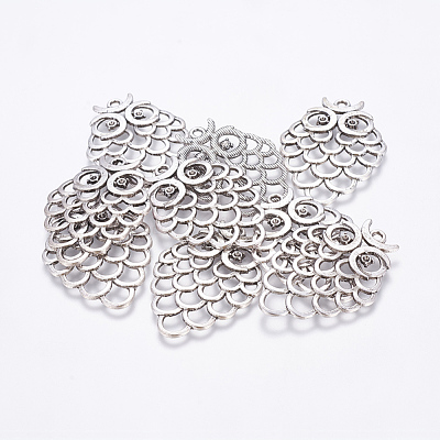 Owl Alloy Pendant Rhinestone Settings EA11877Y-NF-1