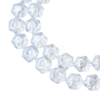 Electroplate Glass Beads Strands EGLA-N008-018-C01-1