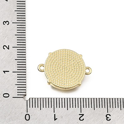 Virgin Mary Theme Brass Micro Pave Clear Cubic Zirconia Connector Charms CU-CBAF50C-05B-G01-1
