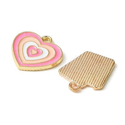 16Pcs 8 Styles Valentine's Day Alloy Enamel Pendants ENAM-FS0001-64-1