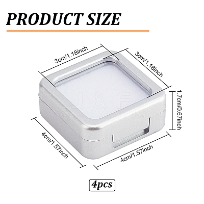 Plastic Loose Diamond Gemstone Display Boxes CON-WH0094-13A-1