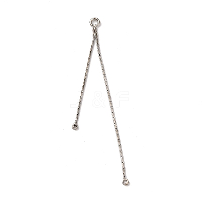 Brass Boston Link Chain Tassel Big Pendants KK-G510-06P-1