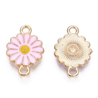 Zinc Alloy Enamel Sunflower Connector Charms ENAM-E011-01KCG-04-1
