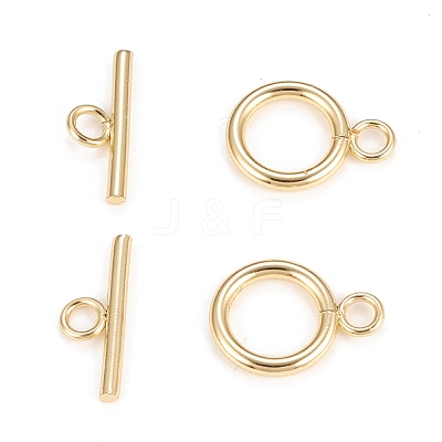 Brass Toggle Clasps KK-Q765-01G-1
