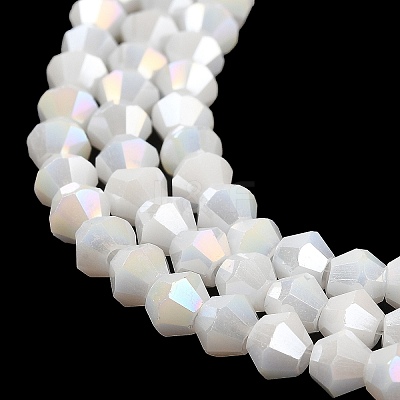 Opaque Solid Color Electroplate Glass Beads Strands X1-GLAA-F029-P4mm-A15-1
