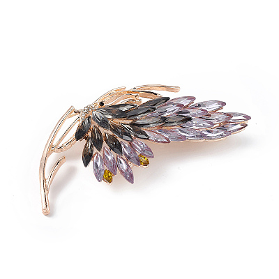 Rhinestone Butterfly Brooch Pin JEWB-P016-03LG-02-1