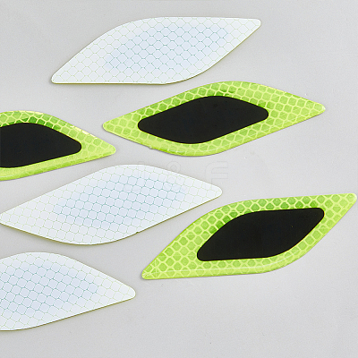 3 Sets 3 Colors Leaf Shape Resin Car Door Protector Anti-collision Strip Sticker STIC-FH0001-15A-1