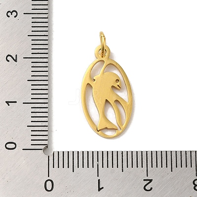 PVD Vacuum Plating 201 Stainless Steel Pendants STAS-E217-40G-1