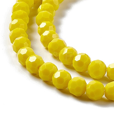 Faceted(32 Facets) Glass Beads Strands EGLA-J042-35B-01-1