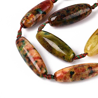Dyed Natural Agate Beads Strands G-T142-02-1