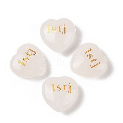 Natural Quartz Crystal Heart Engraving MBTI Figurines Statues for Home Office Desk Decorations X1-G-K353-05A-1